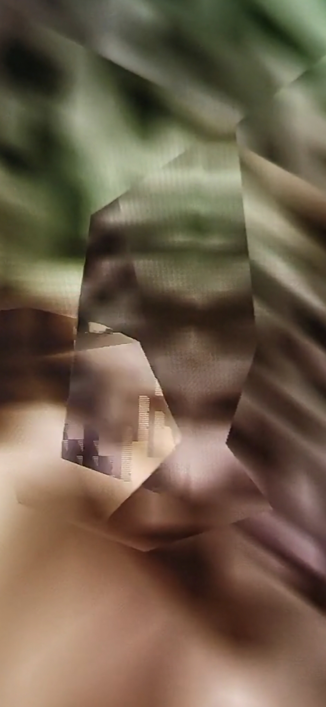 Large crystal energy structure geometric patterns visible through infrared