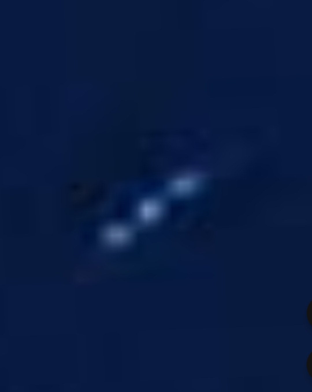 USO submerged under the water of the Columbia River showing bioluminescent blue signature beneath the surface